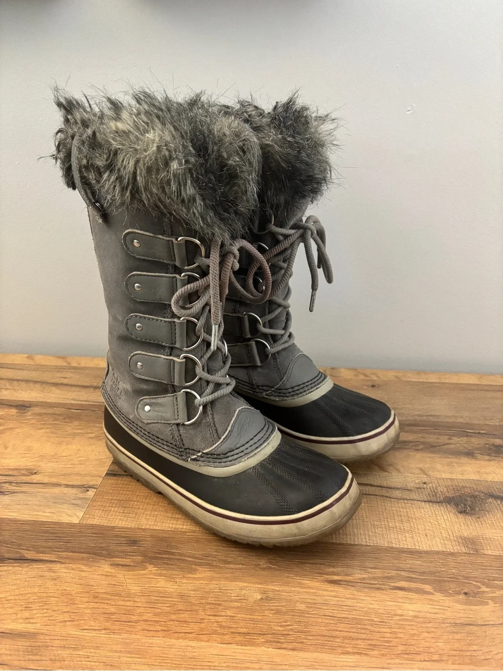 Sorel Joan of Arctic Insulated Winter Snow Boots Quarry Black